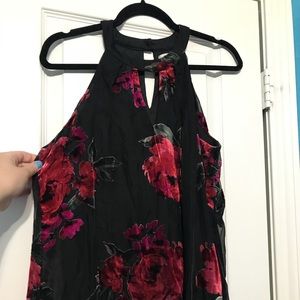 Francesca’s Red Black Dress Medium New With Tags